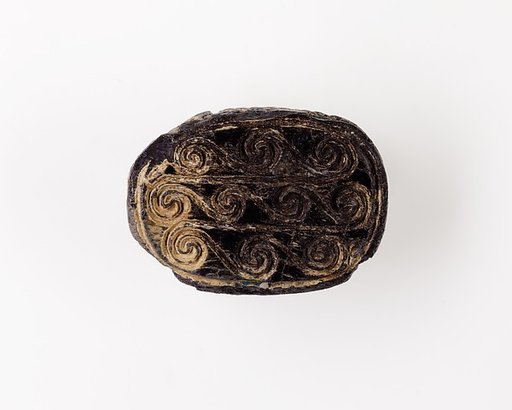 Scarab Decorated with Scrolls