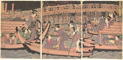 Cooling Off at Ryogoku in Edo