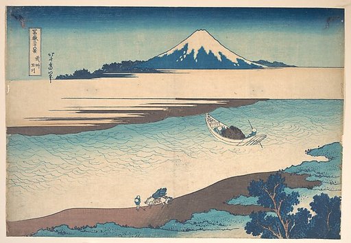 Fuji—The Tama River, Musashi Province, from the series Thirty-six Views of Mount Fuji (Fugaku sanjūrokkei)