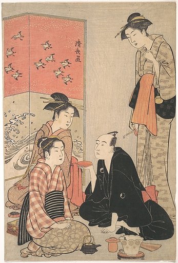 The Kabuki Actor Sawamura Sōjūrō III and Courtesans