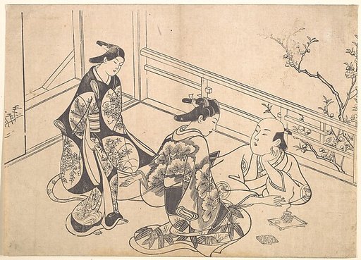 The Actor Ichimura Takenojo Reclining on a Balcony