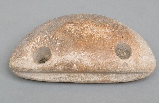 Weighing down device (fish net sinker?)