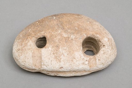 Weighing down device (fish net sinker?)