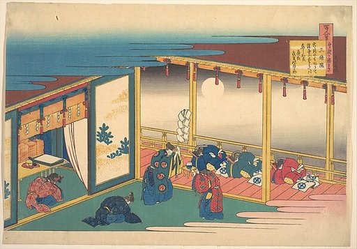 Poem by Sanjō-in, from the series One Hundred Poems Explained by the Nurse (Hyakunin isshu uba ga etoki)