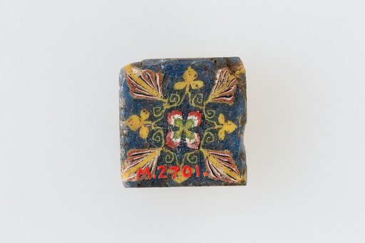Inlay, square, palmette