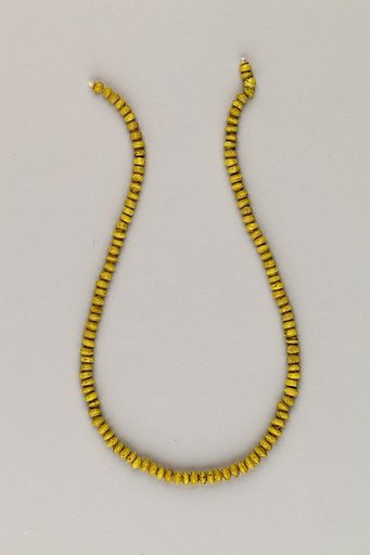 String of 115 discoid ridged beads