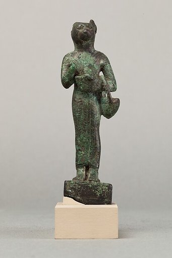 Bastet with lion-headed aegis and basket