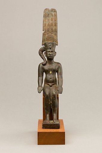 Child god with the Amonian crown named Horus of Mednit (Aphroditopolis)