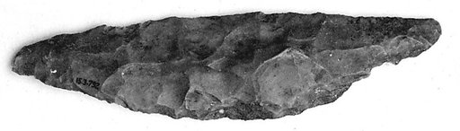 Bifacial knife with handle