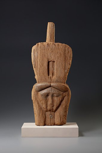 Wooden Hathor column for a shrine