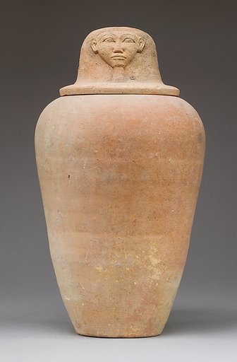 Canopic Jar with an Image Representing the Hieroglyph for Face
