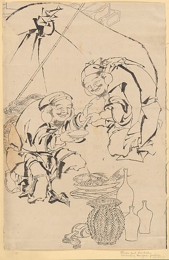 Ebisu and Daikoku Celebrating the New Year Festival