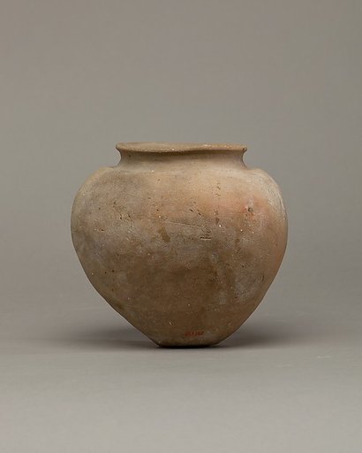 Unevenly made jar of desert clay