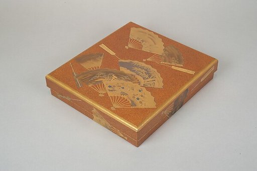 Writing box (suzuribako) with folding fans