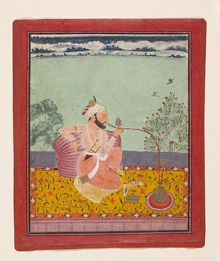 A Raja Smoking a Hookah