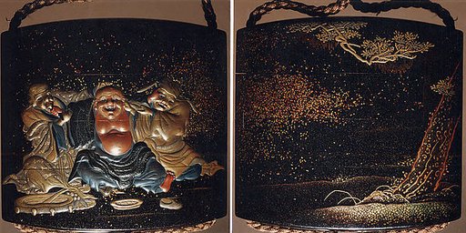 Case (Inrō) with Design of the Three Sake Tasters