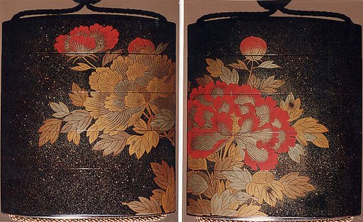 Inrō with Flowering Peonies
