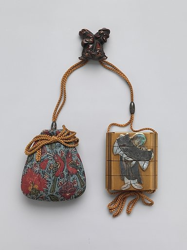 Inrō with Rinpa Style Kanzan and Jittoku