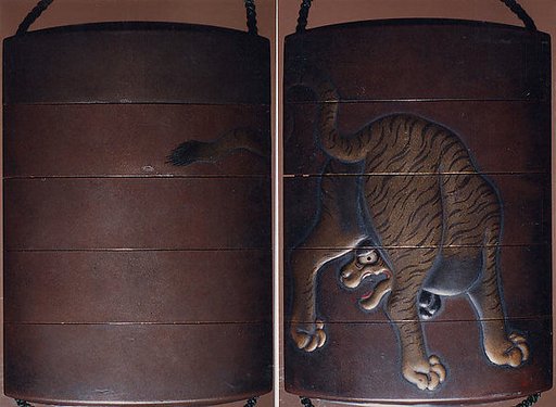 Case (Inrō) with Design of Tiger Seen from Behind