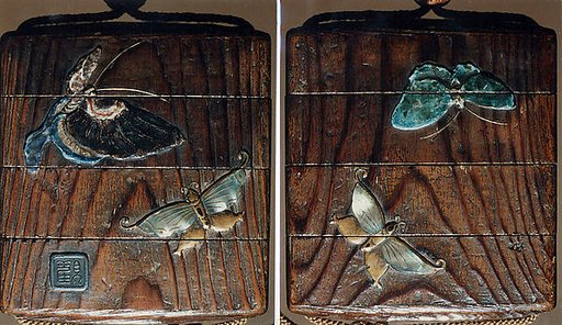 Case (Inrō) with Design of Butterflies in Flight