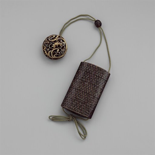 Inrō with Geometric Pattern