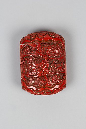 Case (Inrō) with Design of Zodiac Animals beside Chinese Sages and Scrolls
