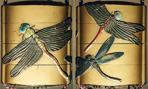 Case (Inrō) with Design of Dragon Flies