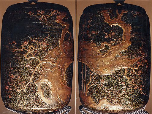 Case (Inrō) with Design of Blossoming Plum Tree