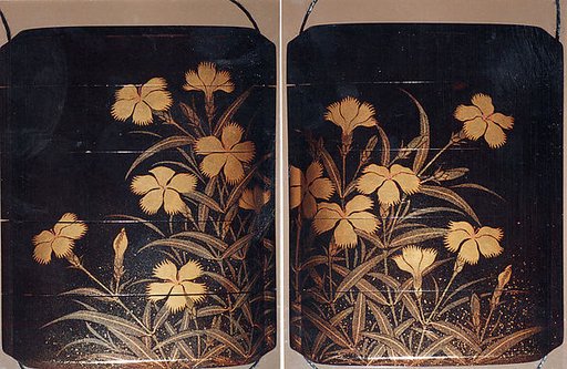 Case (Inrō) with Design of Flowering Carnations