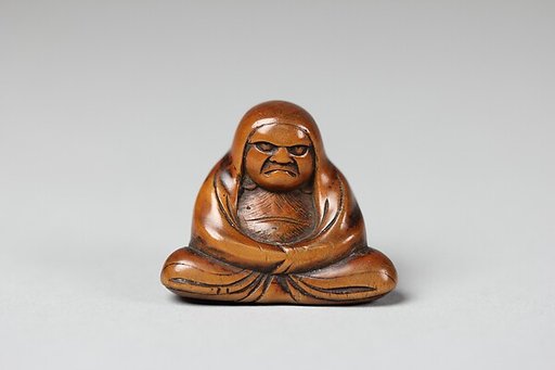 Netsuke of Seated Figure; Daruma