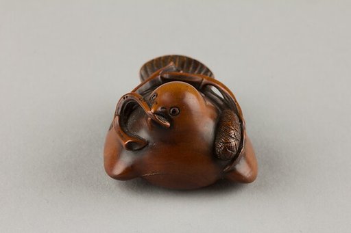 Netsuke of Sparrow (Split-tongue)