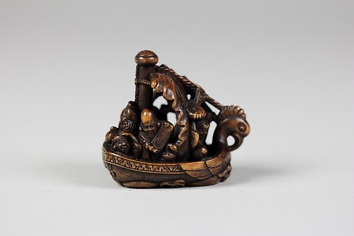 Netsuke of Pleasure Boat (Takarabune)