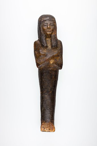 Shabti with horizontal bands of inscription