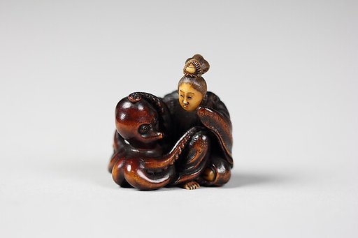 Netsuke of Octopus and Woman