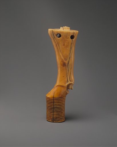 Furniture leg in shape of bull's leg