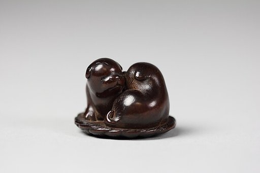 Netsuke of Two Dogs