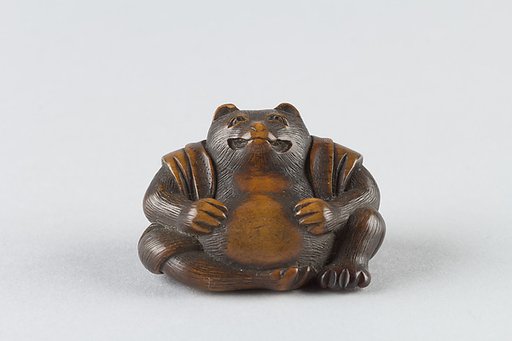 Netsuke: Tanuki no Hara Tsutsumi