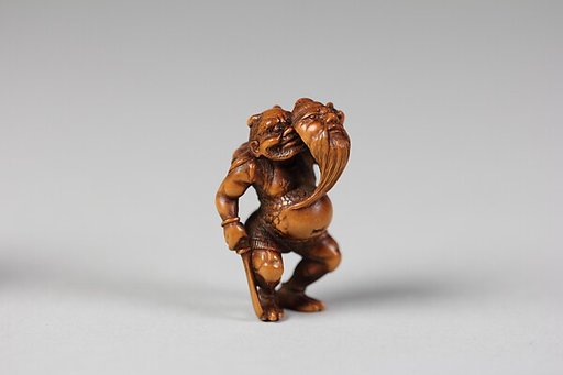 Netsuke of Demon with a Mask