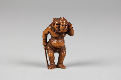 Netsuke of Demon with a Mask