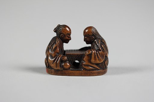Netsuke of Figures Playing Go