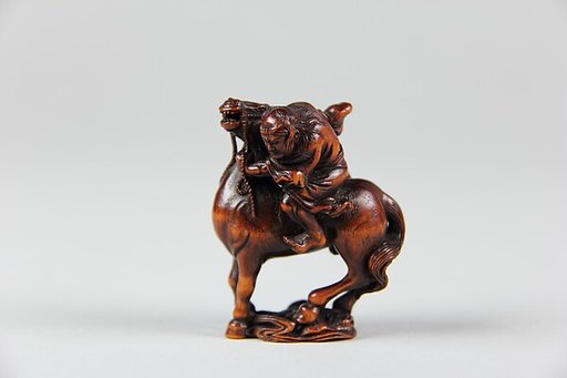 Netsuke of Equestrian Figure