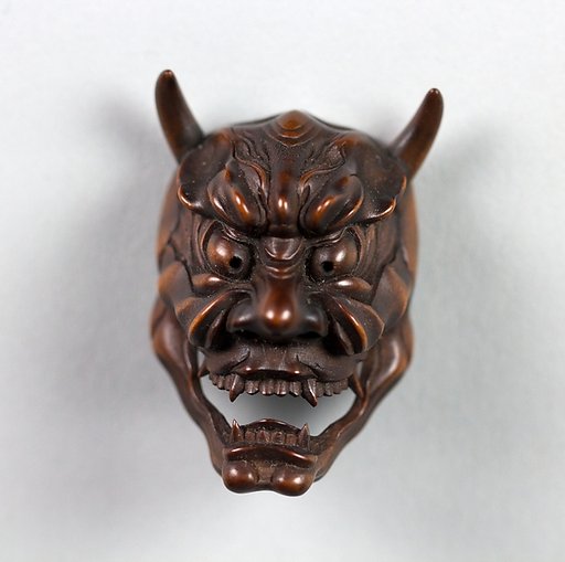 Netsuke of Hannya Noh Mask