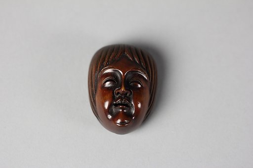 Netsuke of Noh Mask; Shōjō