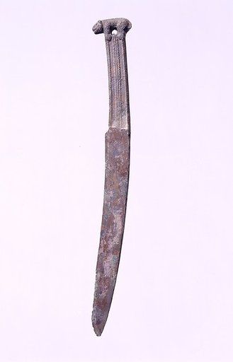Knife with a Standing Bear on the Handle