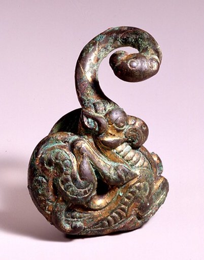 Hook with Raptor-Headed Ungulate