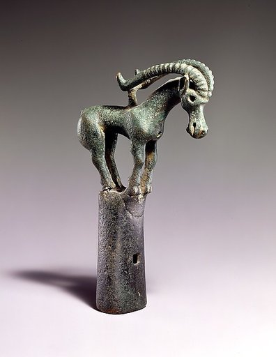 Finial with Standing Ibex