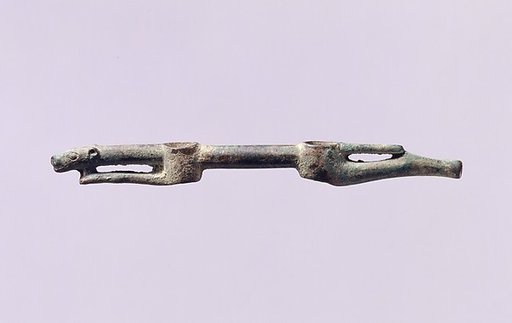 Cheekpiece for Bridle in the Shape of a Leopard