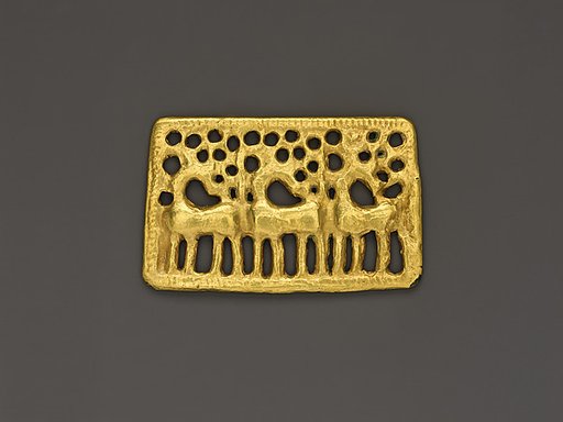 Garment Plaque with Three Stags