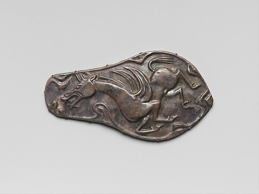 Harness ornament with a winged horse