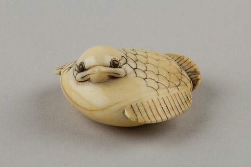 Netsuke of a Plum Sparrow
